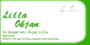 lilla okjan business card